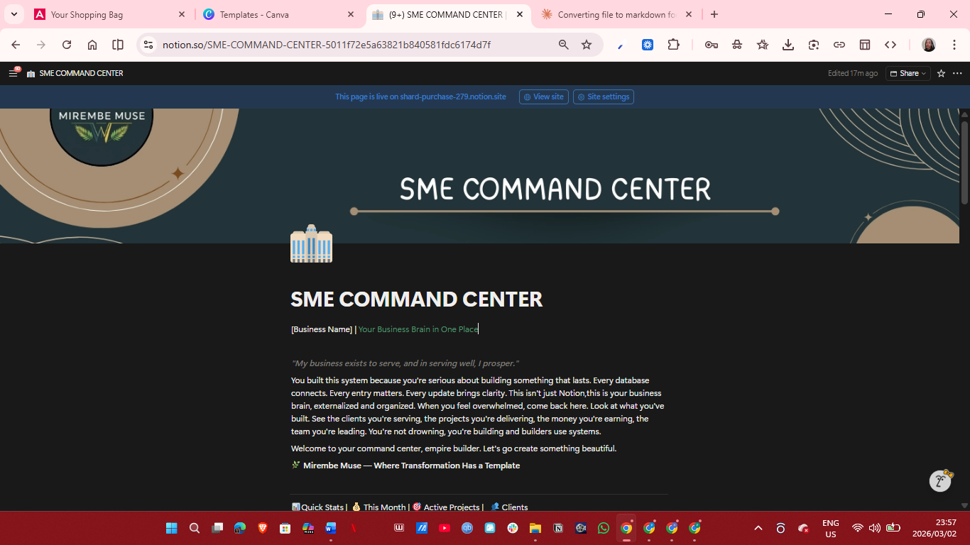 SME Command Center screenshot 2